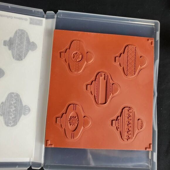 NEW Stampin’ Up! Christmas Collectibles Cling Stamp Set – Retired Ornaments (5 S - Picture 3 of 3
